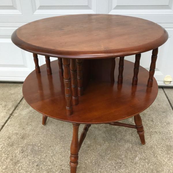 Photo of Vintage 1950 Maple Round Table 