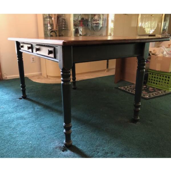 Photo of Farmhouse Dining Table with Drawers, Excellent Condition