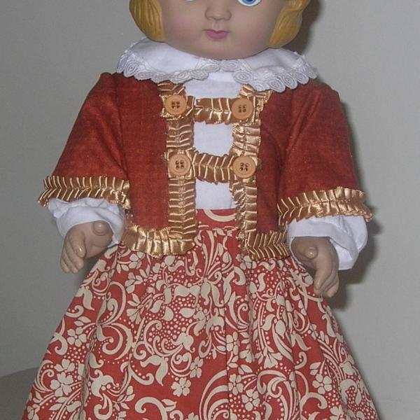 Photo of 18" doll Handmade, skirt, blouse and jacket