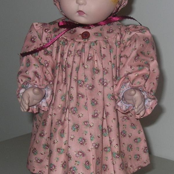 Photo of 18" doll dress w/ bonnet