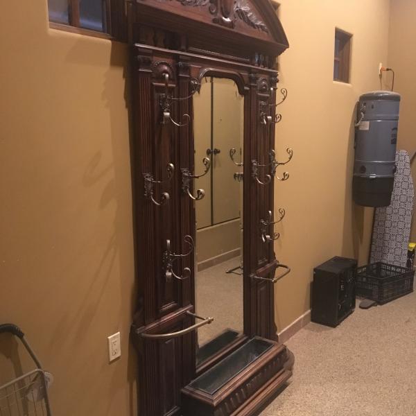 Photo of Antique  Carved Wooden Hall Tree