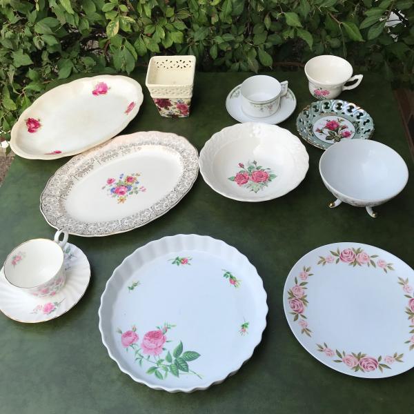 Photo of Assorted rose dish lot