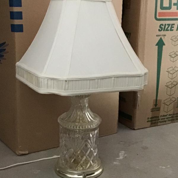 Photo of Two cut glass lamps 
