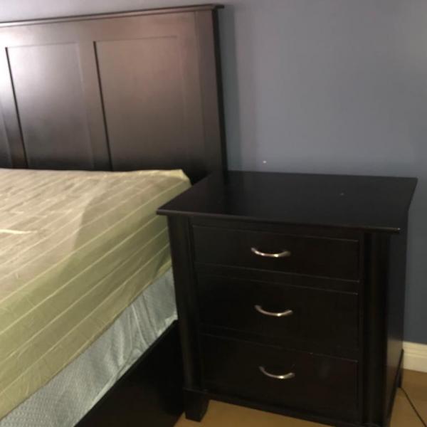Photo of Solid wood Amish queen bed and night stand