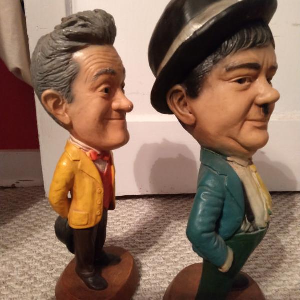 Photo of Separate standing Laurel & Hardy statues