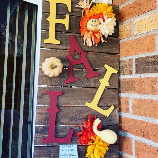 Photo of Fall Wooden Pallet Sign 