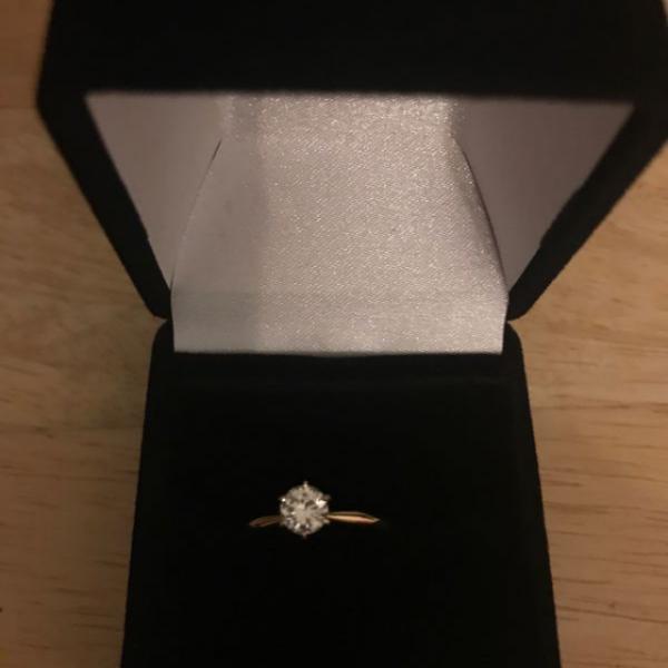 Photo of 14k gold diamond engagement ring