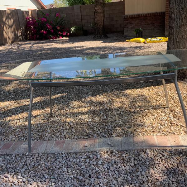 Photo of Glass and chrome table