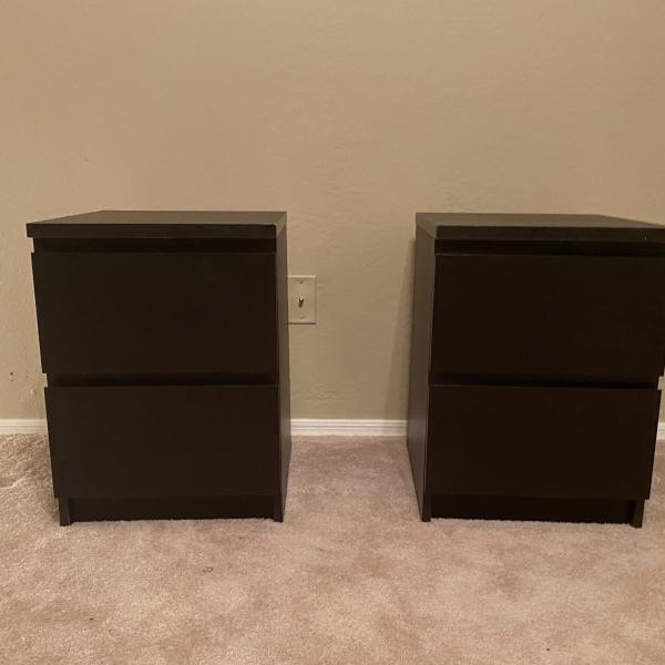 Photo of 2 Black Chest of drawers & 2 Night Stands from IKEA 