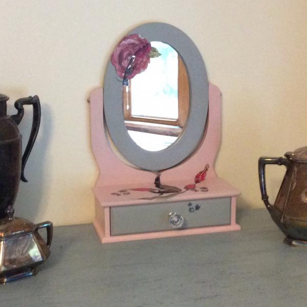 Photo of Vanity Dresser Trinket Box Mirror