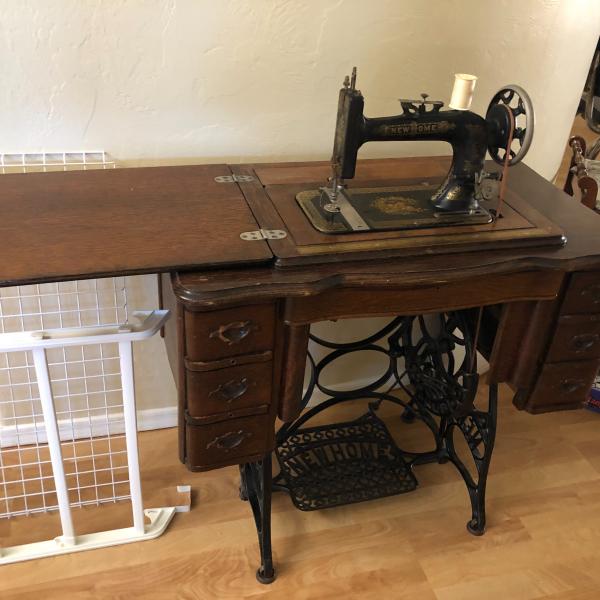 Photo of Antique “New Home” sewing machine