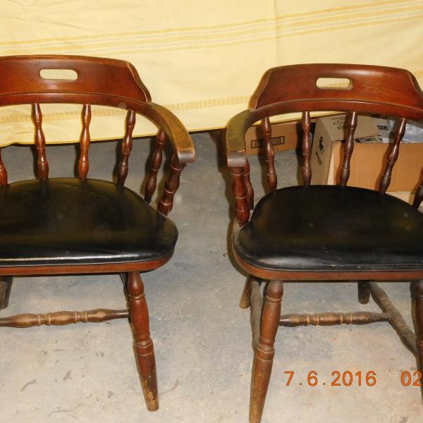 Photo of barrel chair pair