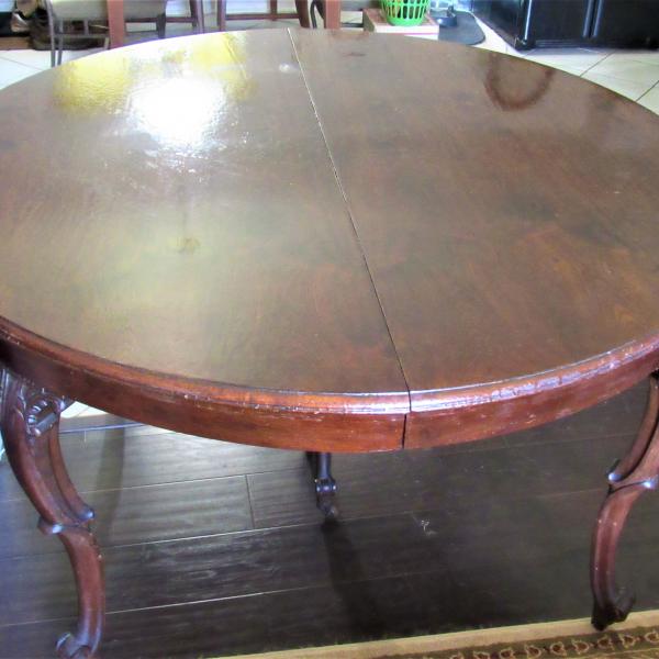 Photo of 100 year old Dining room table