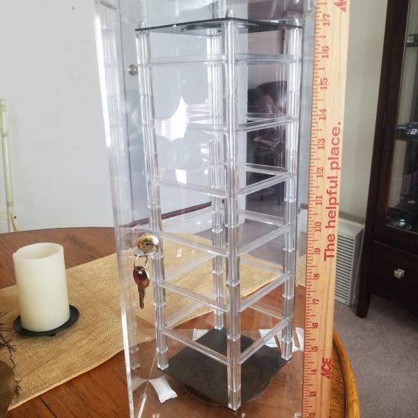 Photo of Clear Acrylic Locking Rotating Display Case