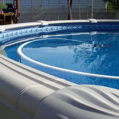 Photo of steel side above ground swimming pool