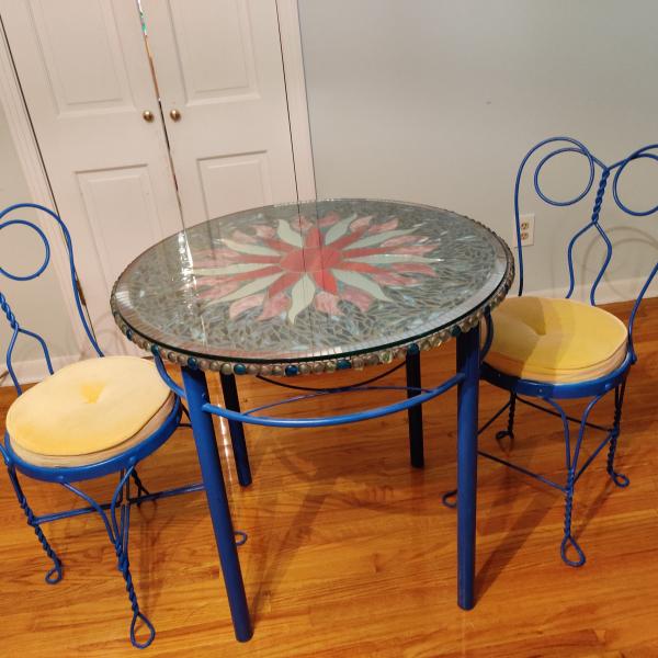 Photo of Handcrafted Bistro Table With Two Chairs