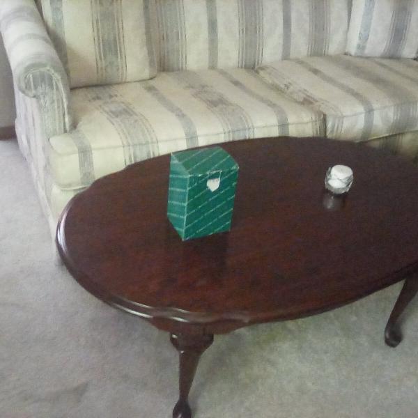 Photo of Pennsylvania House cherry wood oval coffee table
