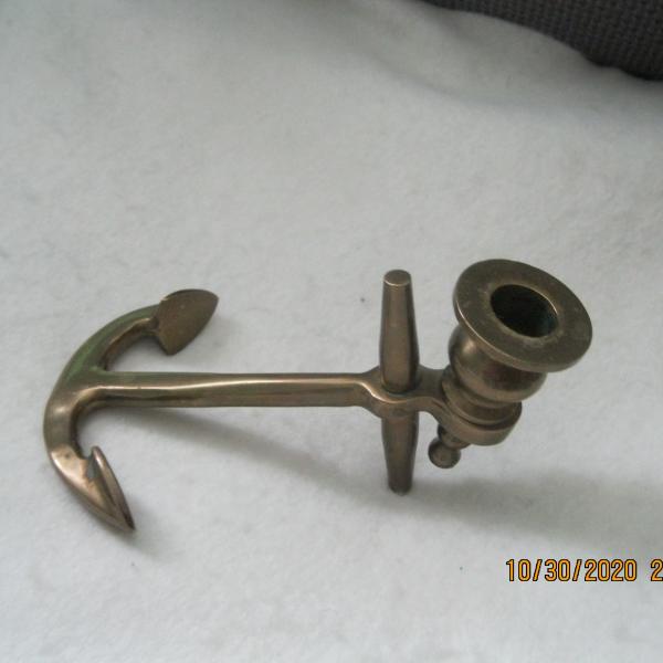 Photo of BRASS ANCHOR CANDLE HOLDER