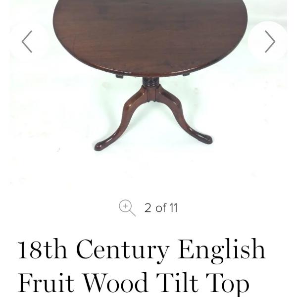 Photo of 18th century English tilt too table 