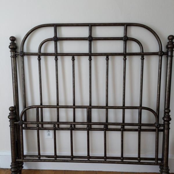 Photo of Queen Iron Bed with head and foot boards