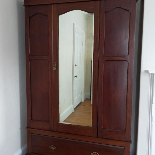 Photo of Antique Armoire Storage Cabinet Wardrobe
