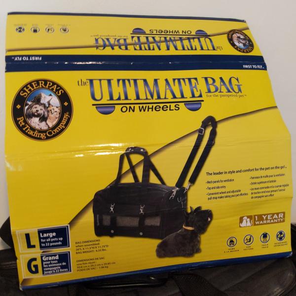 Photo of Pet Dog Cat Carrier Sherpa Ultimate Bag on Wheels