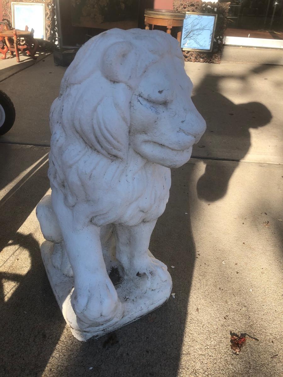 Vintage Cement Lion Snaplist Vintage cement lion snaplist