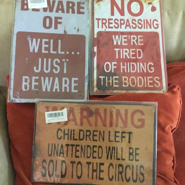 Photo of Novelty signs