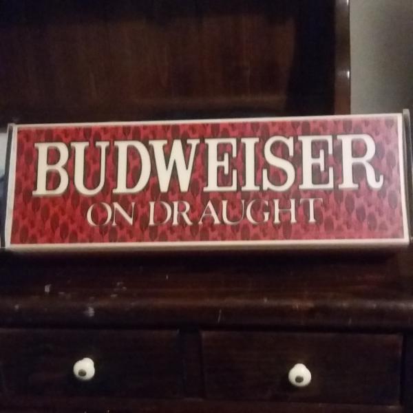 Photo of Budweiser on Draught Light Box Sign