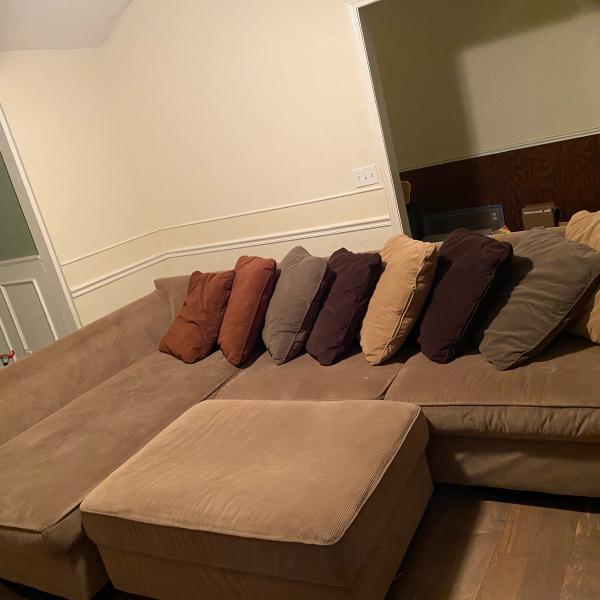Photo of Large sectional couch 