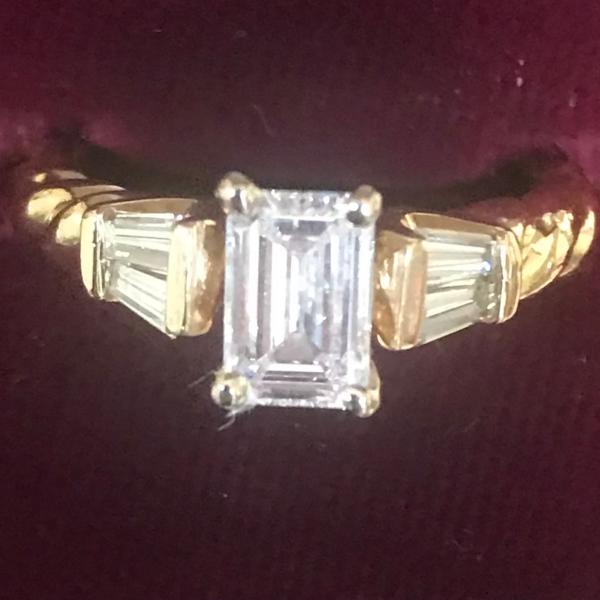 Photo of Ladies Emerald Cut Diamond Ring