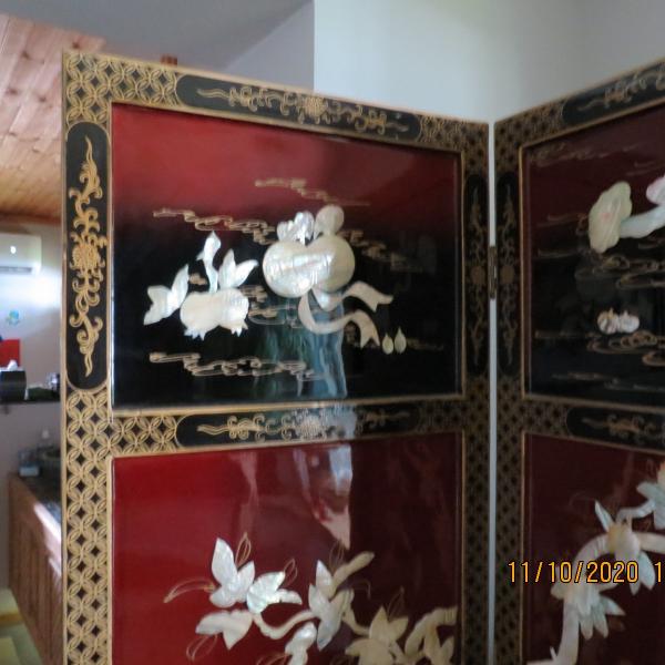 Photo of Very nice oriental shell motif room divider