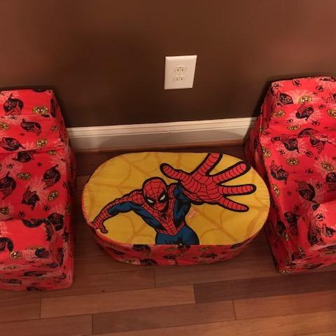 Photo of Spider Man Kid's Cushion Chairs and Coffee Table