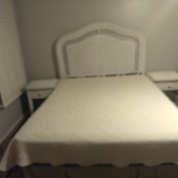 Photo of White wicker Queen size Bedroom set