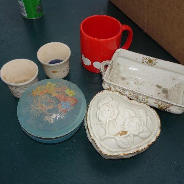 Photo of #26 Misc. Trivets, Candle Holders, Trinket Boxes, Planter, Cup