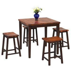 Photo of Weitzel 5 Piece Solid Wood Dining Set