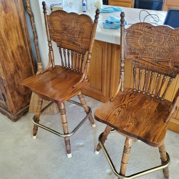 Photo of Pair of Wooden Chairs
