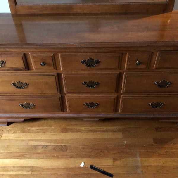 Photo of Maple Dresser, Mirror and Headboard 