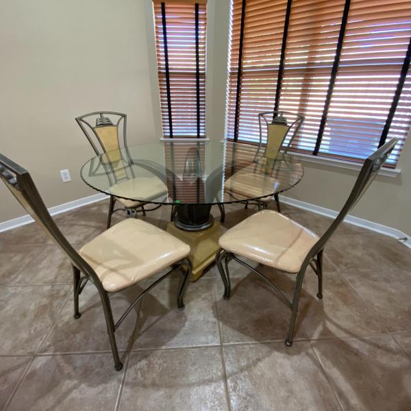 Photo of Breakfast glass table with 4 chairs