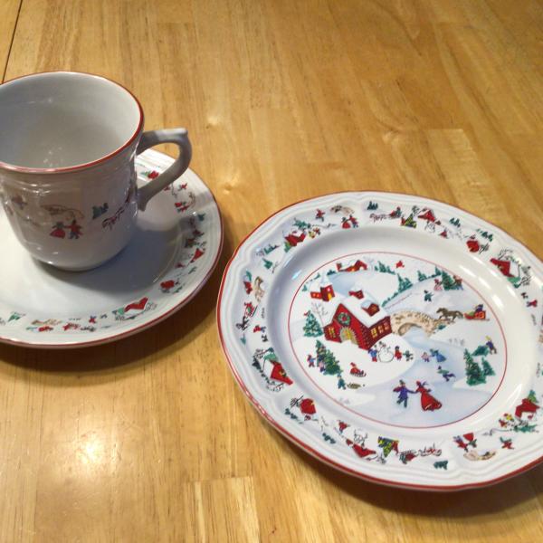 Photo of Farberware White Christmas China , in great condition.