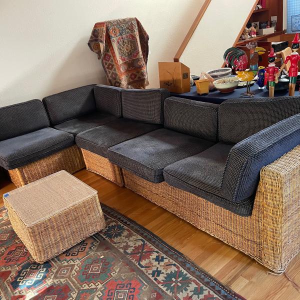 Photo of San Francisco wicker works sofa! Needs a new home,