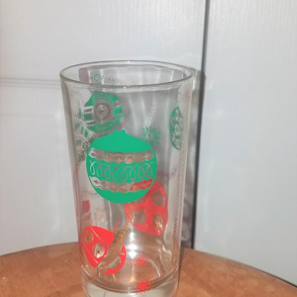 Photo of MCM Christmas drinkware barware tall glass ice tea tumbler