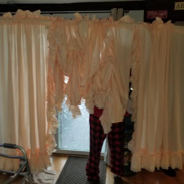 Photo of Beautiful Peach Curtains!  Asking $30.00 only!!