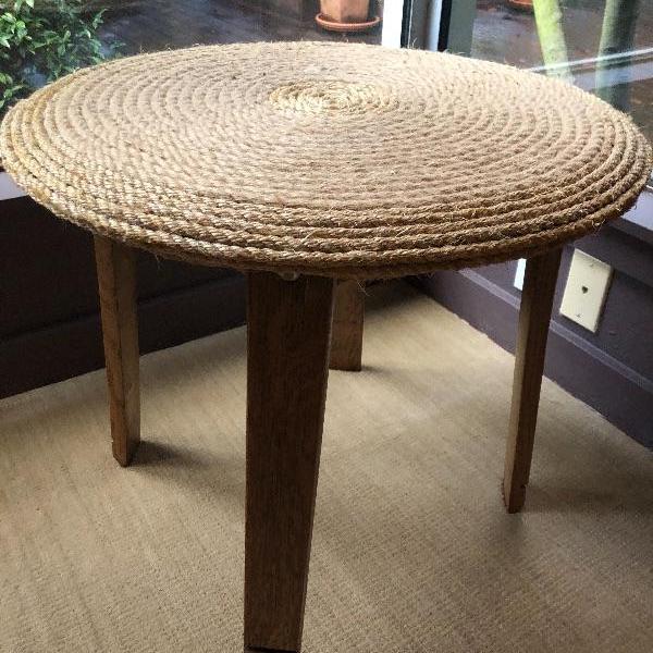 Photo of ROPE TOPPED WINE BARREL TABLE