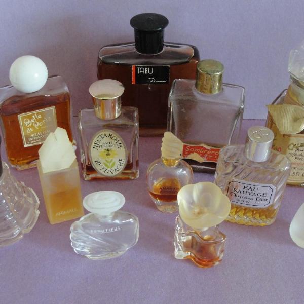 Photo of 12 VTG Mini Perfume Bottles Dana Givenchy Dior Oscar de la Renta Estee Lauder