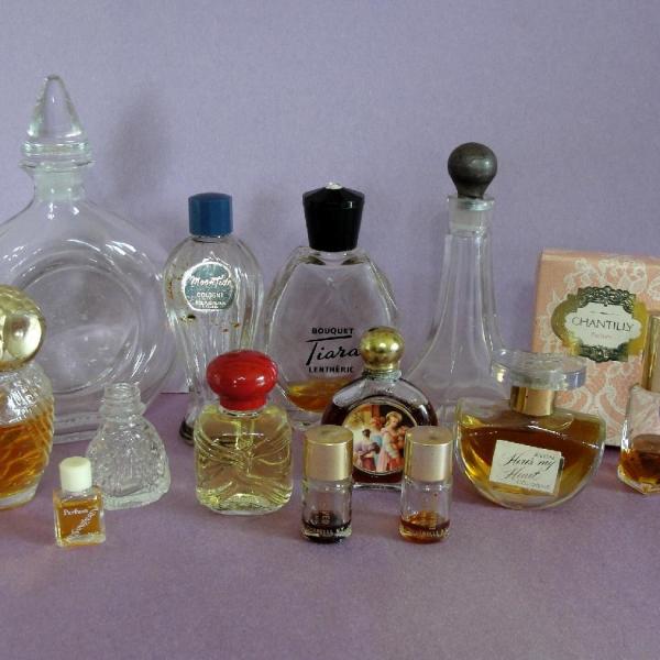Photo of 13 VTG Mini Perfume Bottles Guerlain Bourjois Lentheric Matchabelli St Laurent