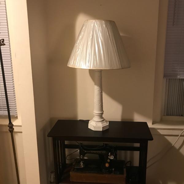 Photo of Vintage Looking Metal Base Table Lamp - 31 inches tall 
