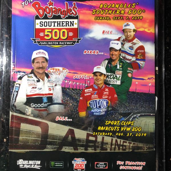 Photo of NEW! NASCAR Darlington 2019 Southern 500 program