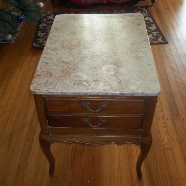 Photo of Antique Marble Side or End Table