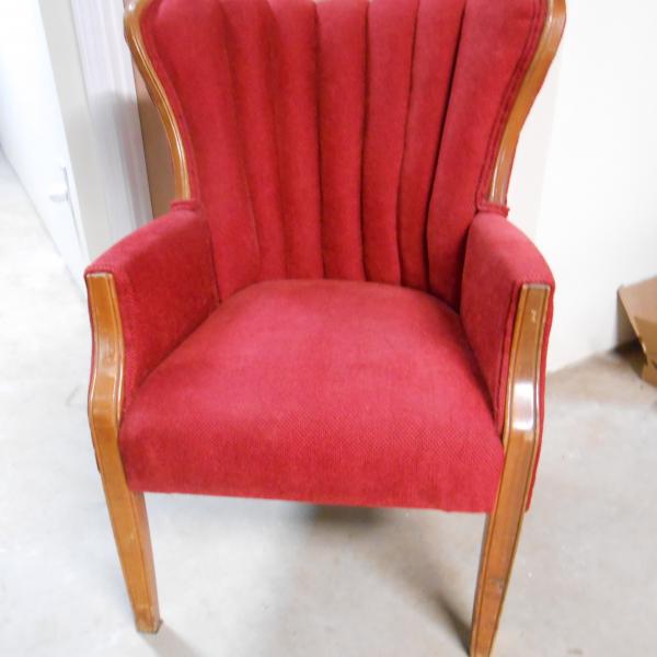 Photo of Red Upholstered Chair